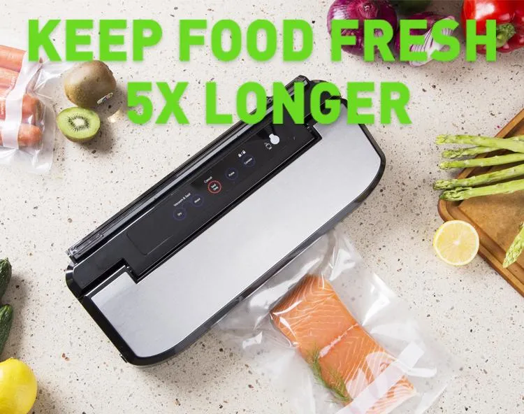 2020 Best Home Vacuum Food Sealer Packaging Machine Stainless Steel Vacuum Sealer for Kitchen Home Packing Vacuum Sealer Machine for Food Vacuum Baler