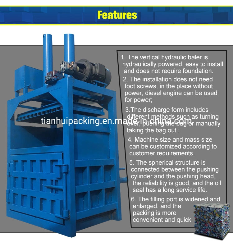 Vertical Hydraulic Semi-Automatic Baler for Waste Paper