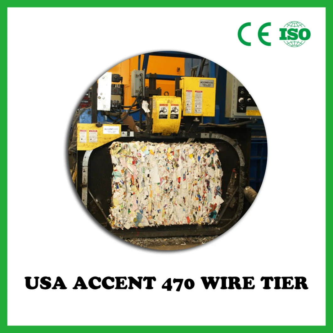 Full Automatic Two RAM Baler with Auto Tier for Pet Plastic Bottle