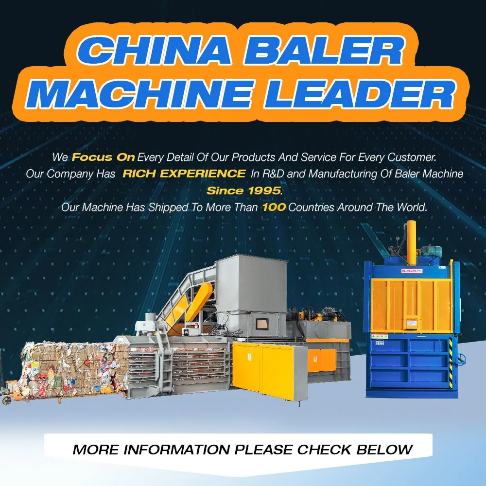 Hot Sale Small Vertical Copmact Baler for Waste Paper, Carton, Film, Outer Packaging Material