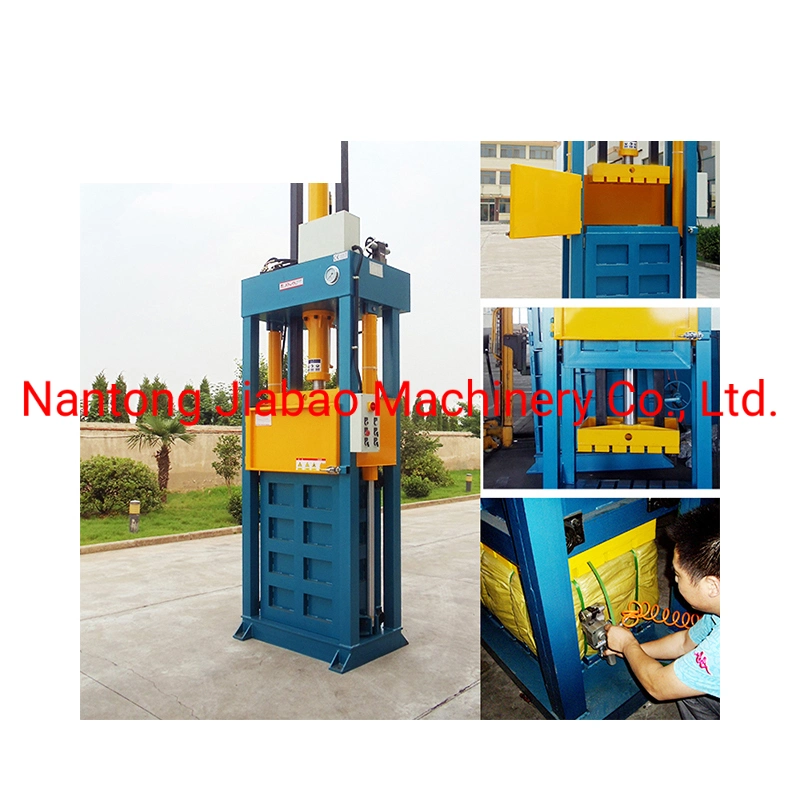 Vertical Hydraulic Textile Baling Press Machine Used Clothing Baler Machine Clothes Bale Machine